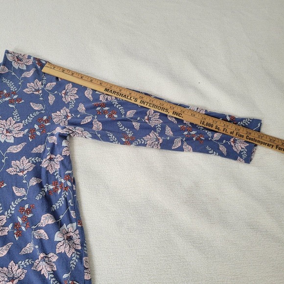 J Jill Top Tunic Women’s Floral Patchwork Print Tank Pink Blue Size L Cottage - Picture 8 of 16